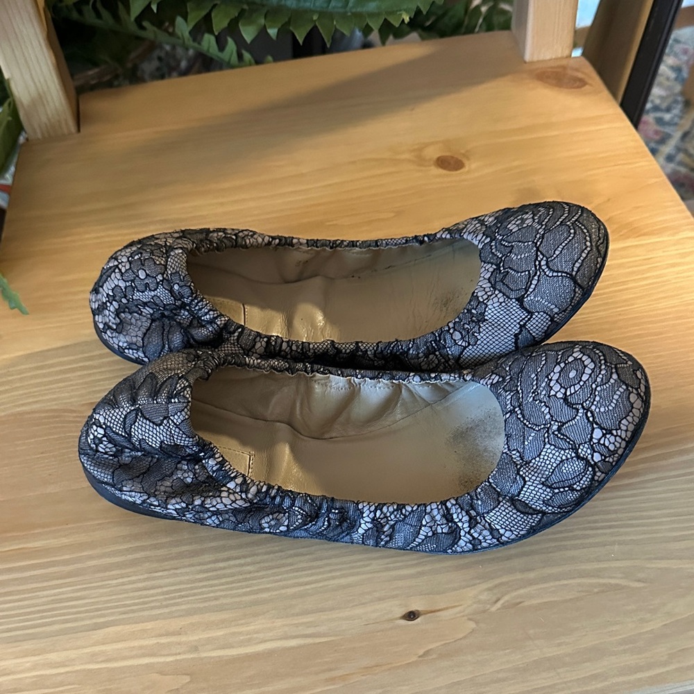 Valentino Garavani Black Lace Flats